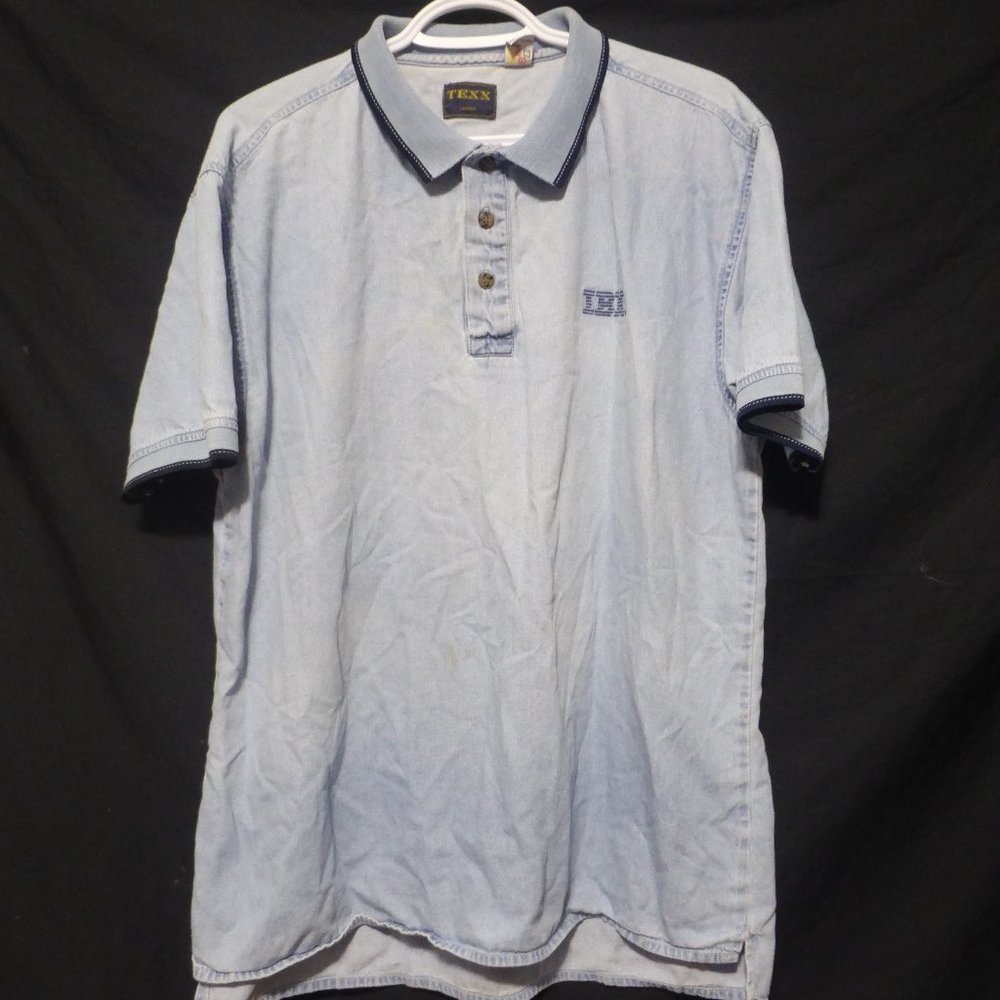 TEXX CANADA, IBM polo shirt, some stains, see last couple of pictures, EUC